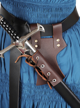 欧洲中世纪皮革绑剑Cosplay道具文艺复兴时期剑带刀剑固定装置