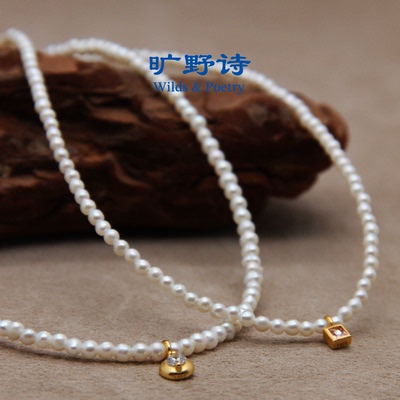 淡水小米珍珠S925银叠戴项链