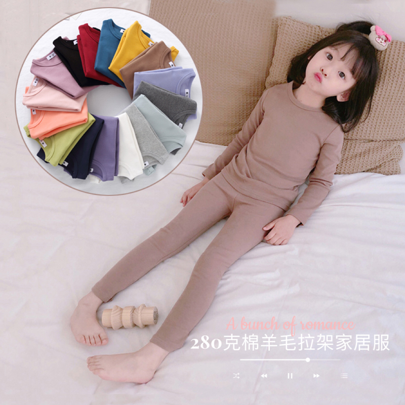 儿童纯棉内衣套装保暖家居服睡衣