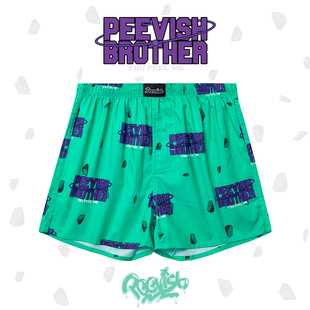 孖烟通裤 霹危斯PEEVISH纯棉阿罗裤 头女居家短睡裤 男裤 衩 宽松内裤