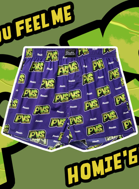 霹危斯PEEVISH纯棉阿罗裤宽松内裤男士居家短裤睡裤女孖烟通裤衩