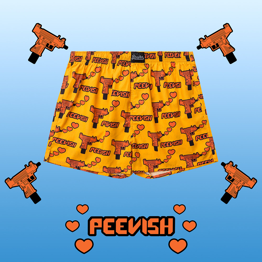 peevish男士纯棉阿罗裤卡通内裤情侣居家宽松女睡裤孖煙通裤衩