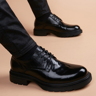 皮鞋男款2025新款真皮商务正装英伦潮流系带休闲头层牛皮高档男鞋