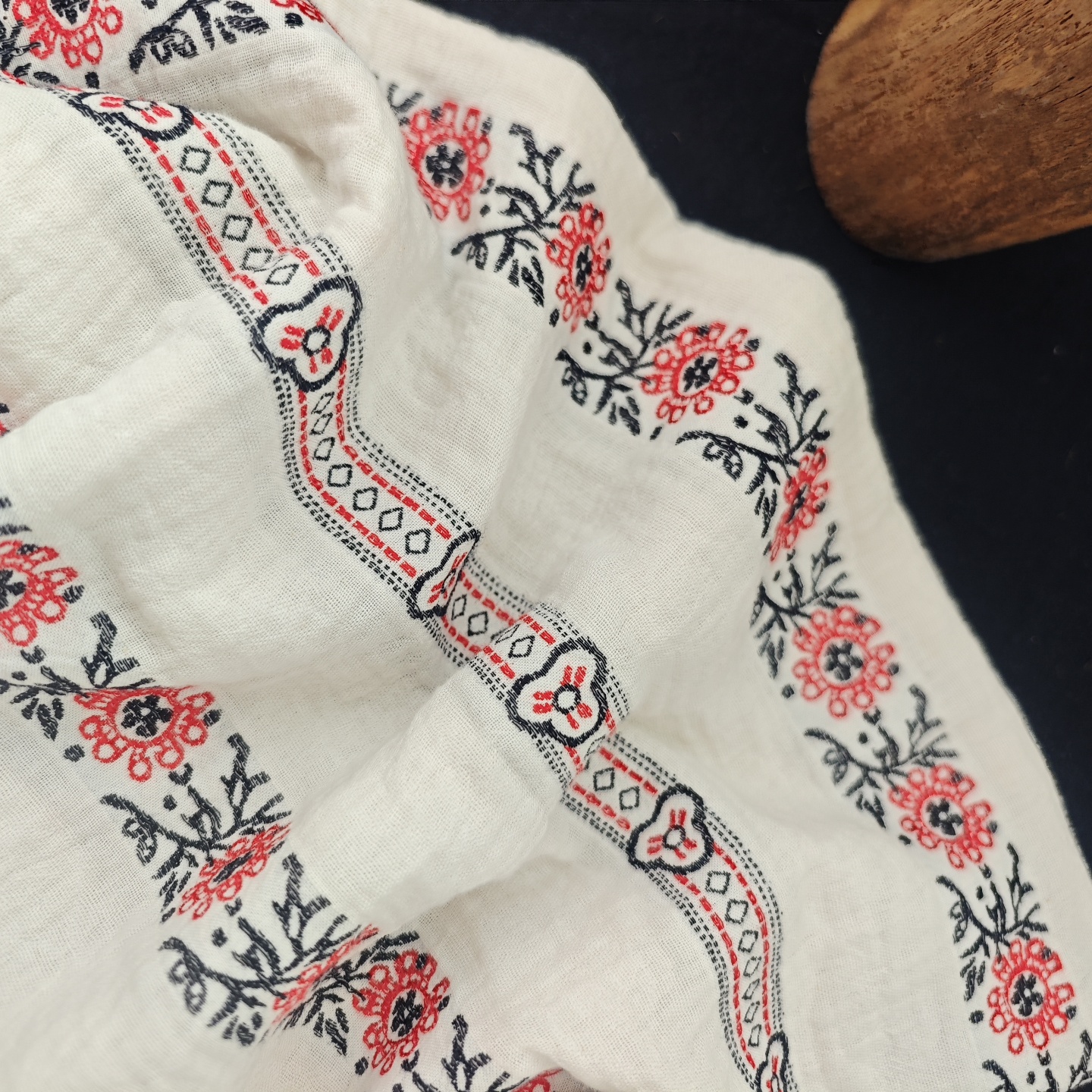 纯棉纱布大提花布料日系复古家居服睡衣桌布床罩手工diy布料