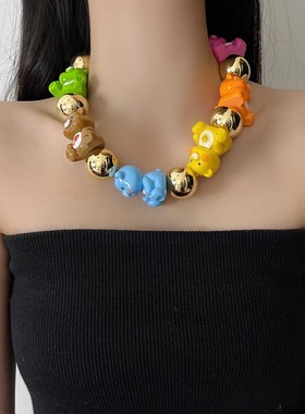 亚克力彩色算盘珠手感漆切面车轮珠DIY手机链钥匙扣链条饰品配件