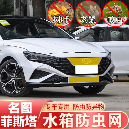 现代菲斯塔 名图防虫网中网水箱网蚊鼠柳絮防护现代NLine改装专用