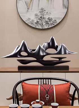 轻奢新中式创意树脂假山石摆件