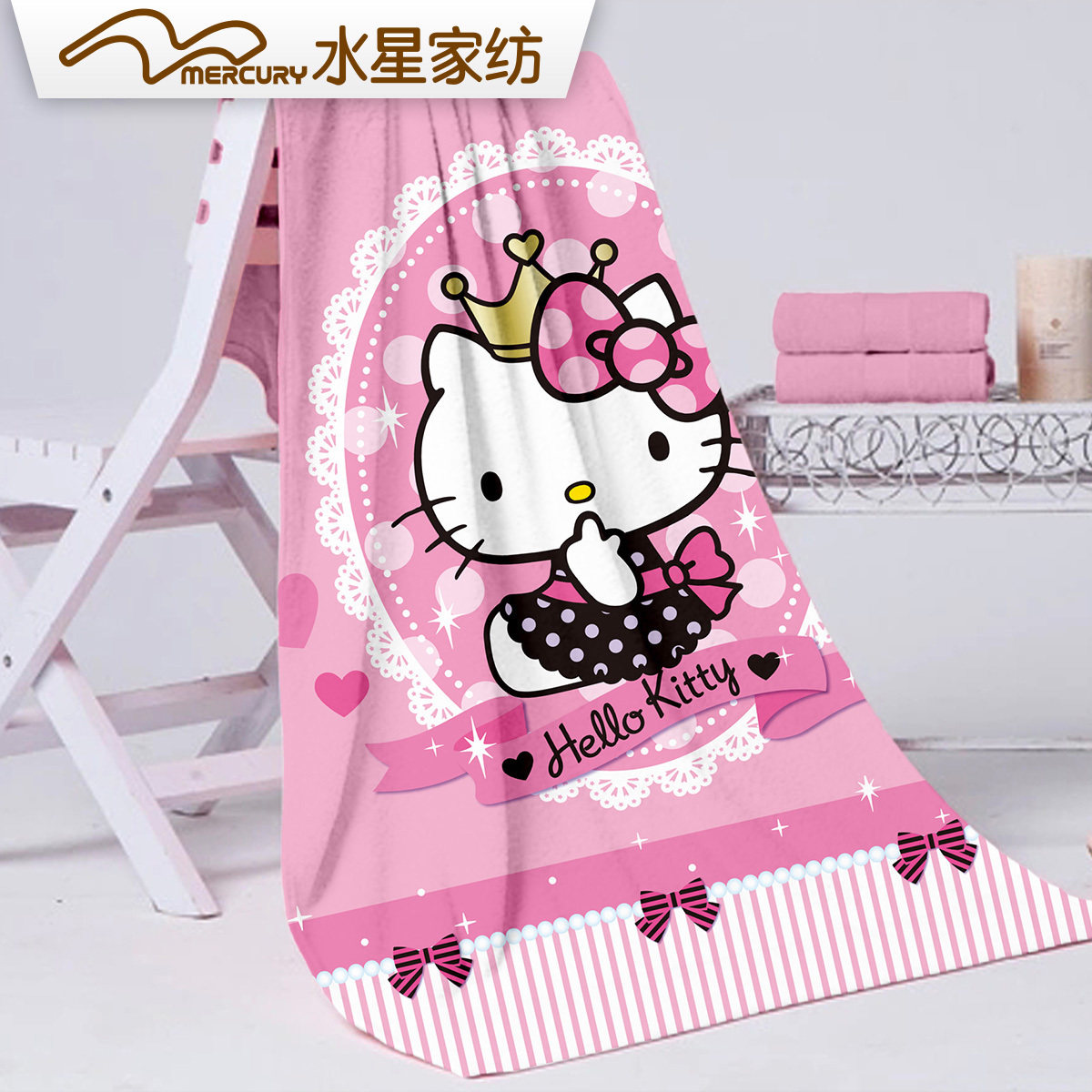 水星家纺法兰绒毯午睡毯公主梦hellokitty凯蒂猫毛毯单人毯子新品|msdalam kategori seperai dan bantal, selimut Leisure/selimut bulu/Carpet - dari Buy2taobao.com untuk memberikan perkhidmatan ejen Taobao profesional membeli