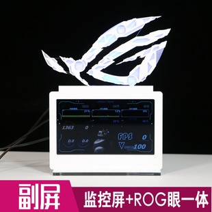 电脑监控屏幕主机温度状态实时显示AIDA64屏 ROG眼 机箱副屏