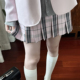 jk制服校供感a字型百褶裙粉格百搭款 花千猪新品 花见格裙 jk裙