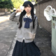 JK多色针织外套学院风JK制服长袖 花千猪新品 秋语中连帽毛衣 上衣