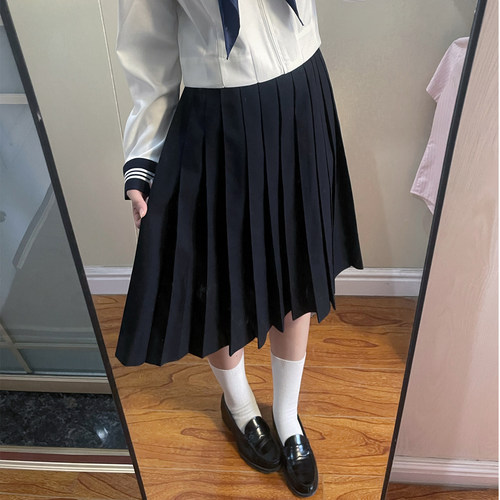 纯色jk裙花千猪原创日系制服