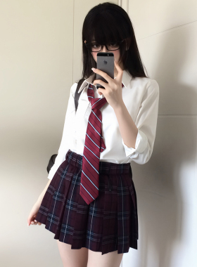 花千猪原创 小澄中衬衫 日式学院风白色长袖jk制服内搭款百搭上衣