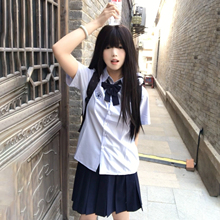 花千猪原创 樱木北衬衫     学院风多色长短袖衬衫jk制服刺绣上衣