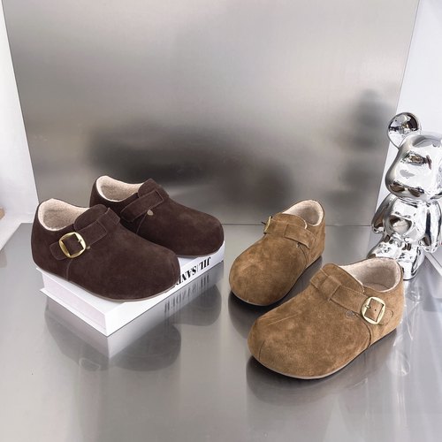 2025秋冬新真皮牛磨砂皮圆头厚底加绒女鞋百搭内增高休闲鞋勃肯鞋