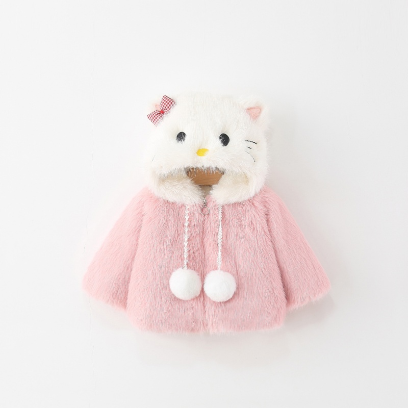 女宝宝秋冬加绒厚款毛毛衣