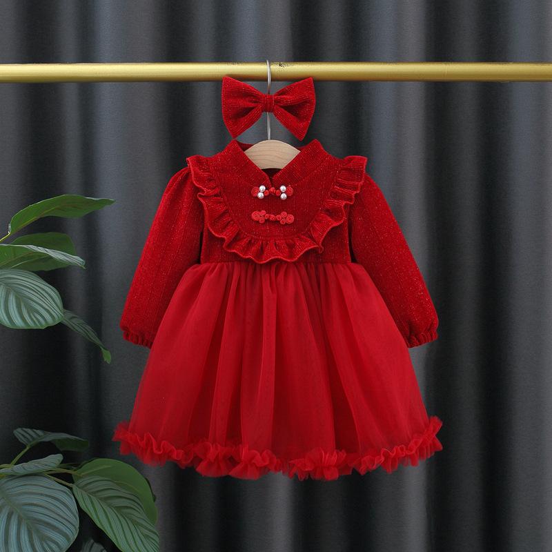 女童连衣裙套装秋冬季新款