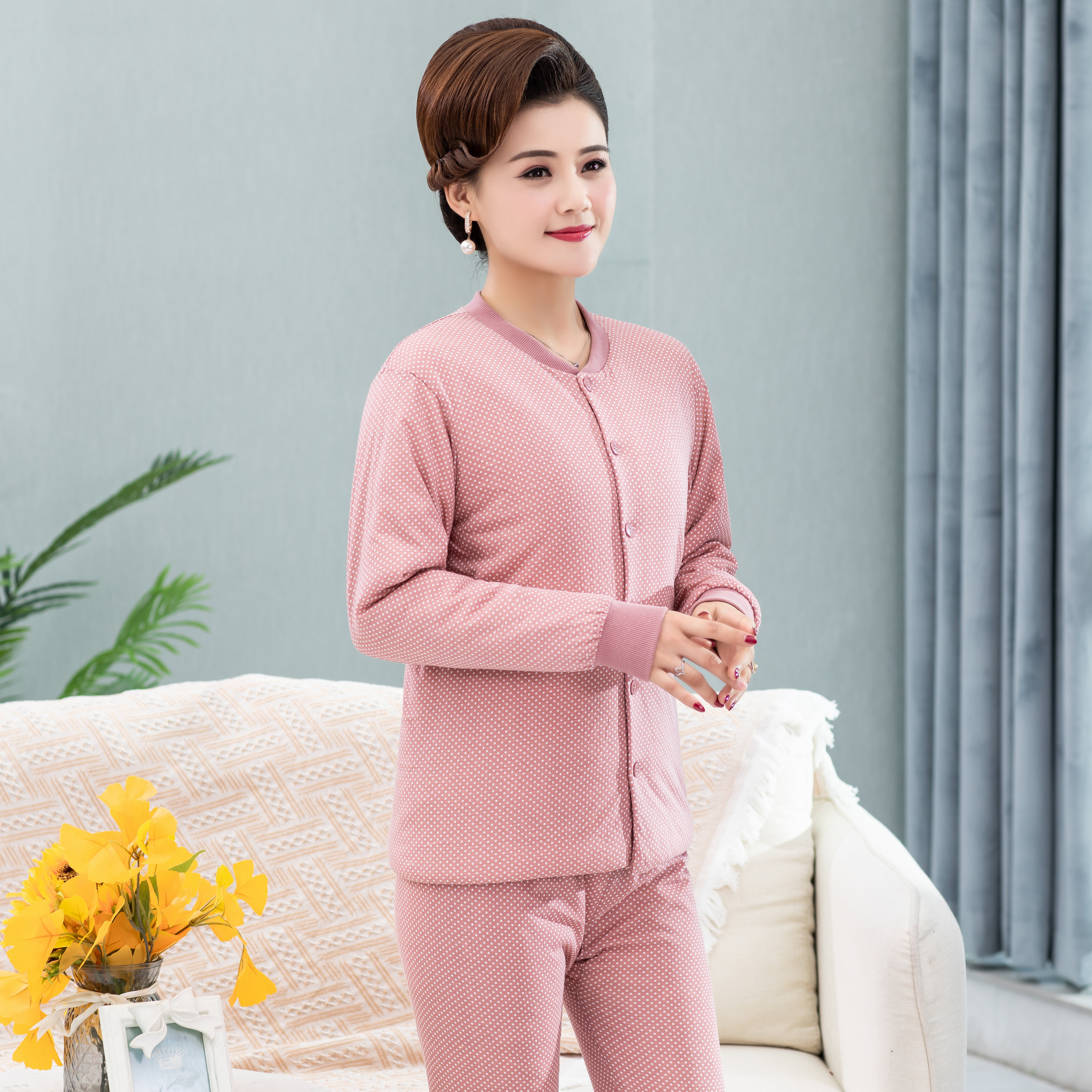 小棉袄手工桑蚕丝套装棉衣