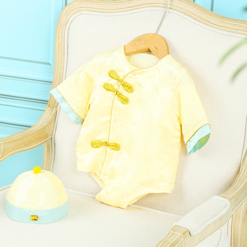 男女宝宝真丝包P服夏季薄款