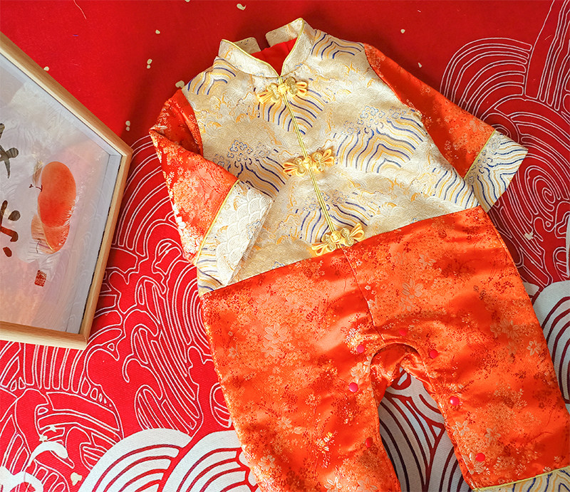 宝宝周岁礼服男秋季婴儿中国风长袖连体服满月百日宴爬服抓周唐装,童装/婴儿装/亲子装,连身衣/爬服/哈衣,淘宝优惠券,粉丝福利购,淘宝优惠卷