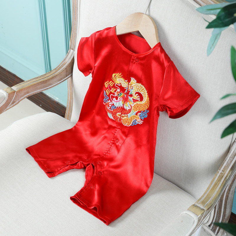 宝宝真丝衣服抓周唐装夏季婴儿百日1周岁中式礼服喵小姐高级定制,童装/婴儿装/亲子装,唐装,淘宝优惠券,粉丝福利购,淘宝优惠卷