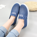 一脚蹬休闲牛仔布棉鞋女冬季新款加绒保暖老北京布鞋懒人平底板鞋