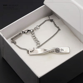 百搭饰品古银莫比乌斯扭转数字吊坠个性 MMM风格 6男女情侣同款 项链