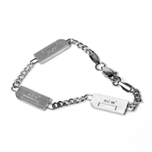 ACW小众简约男女情侣手链精致高级感饰品不褪色百搭手镯钛钢手环