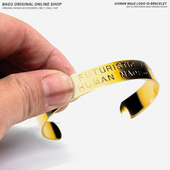 原创日系潮HUMAN MADE男女个性 字母爱心手环情侣百搭钛钢银色手镯