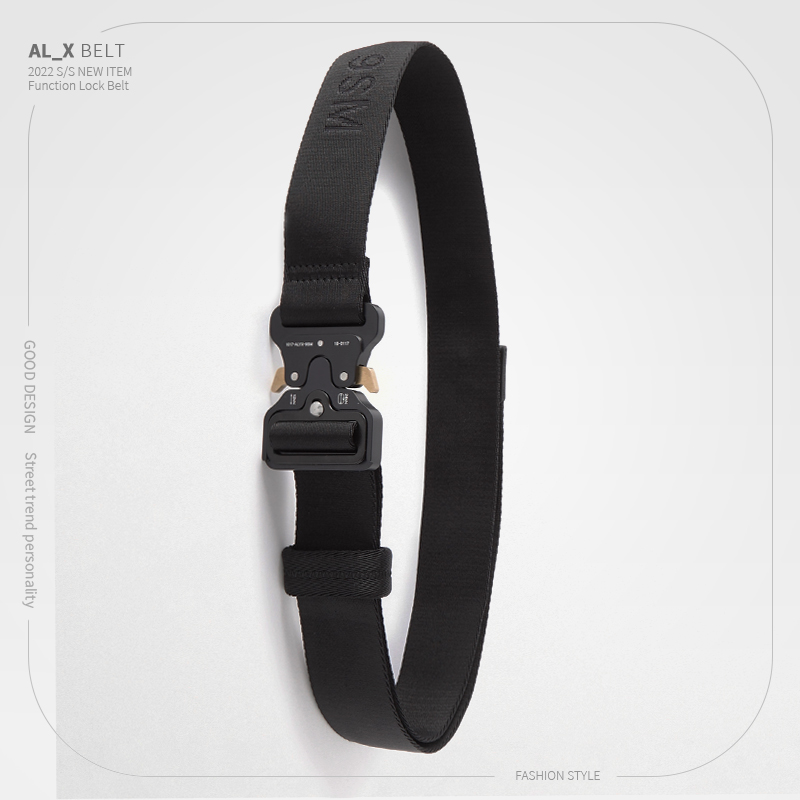 高街潮男女同款百搭机能锁扣腰带