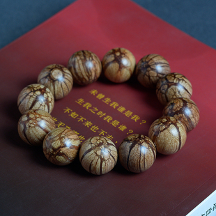 龙须藤梅花入骨丹手串西瓜沉黄花梨烟花纹佛珠文玩手珠男女款手链