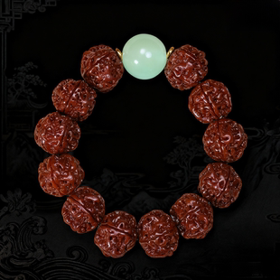 尼泊尔机刷玉化金刚菩提夜明珠手串男女小金刚菩提包浆DIY手链