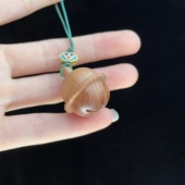 黑花梨彩虹木铃铛香囊祥云创意钥匙扣小叮当挂件扩香瓶男女小礼物