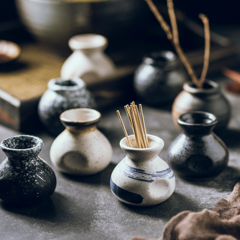 牙签筒瓷器复古风饭店餐厅搭配