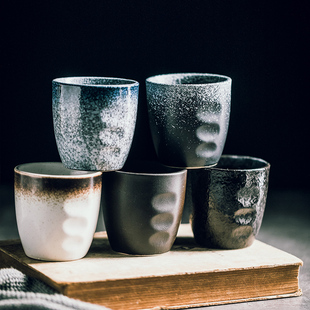 陶瓷小茶杯单个创意商用寿司料理餐厅家用水杯具套装 日式 火锅杯子
