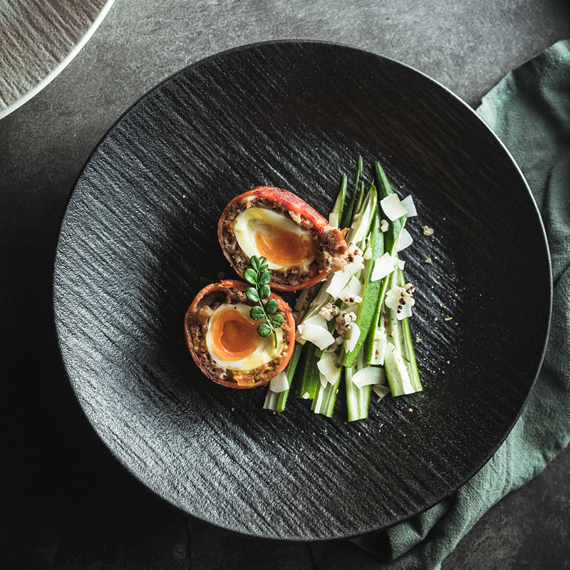 日式深盘陶瓷餐具西餐盘