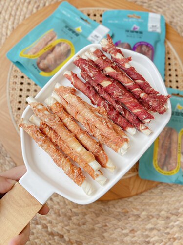 益和狗狗牛皮磨牙棒鸭肉耐咬成犬