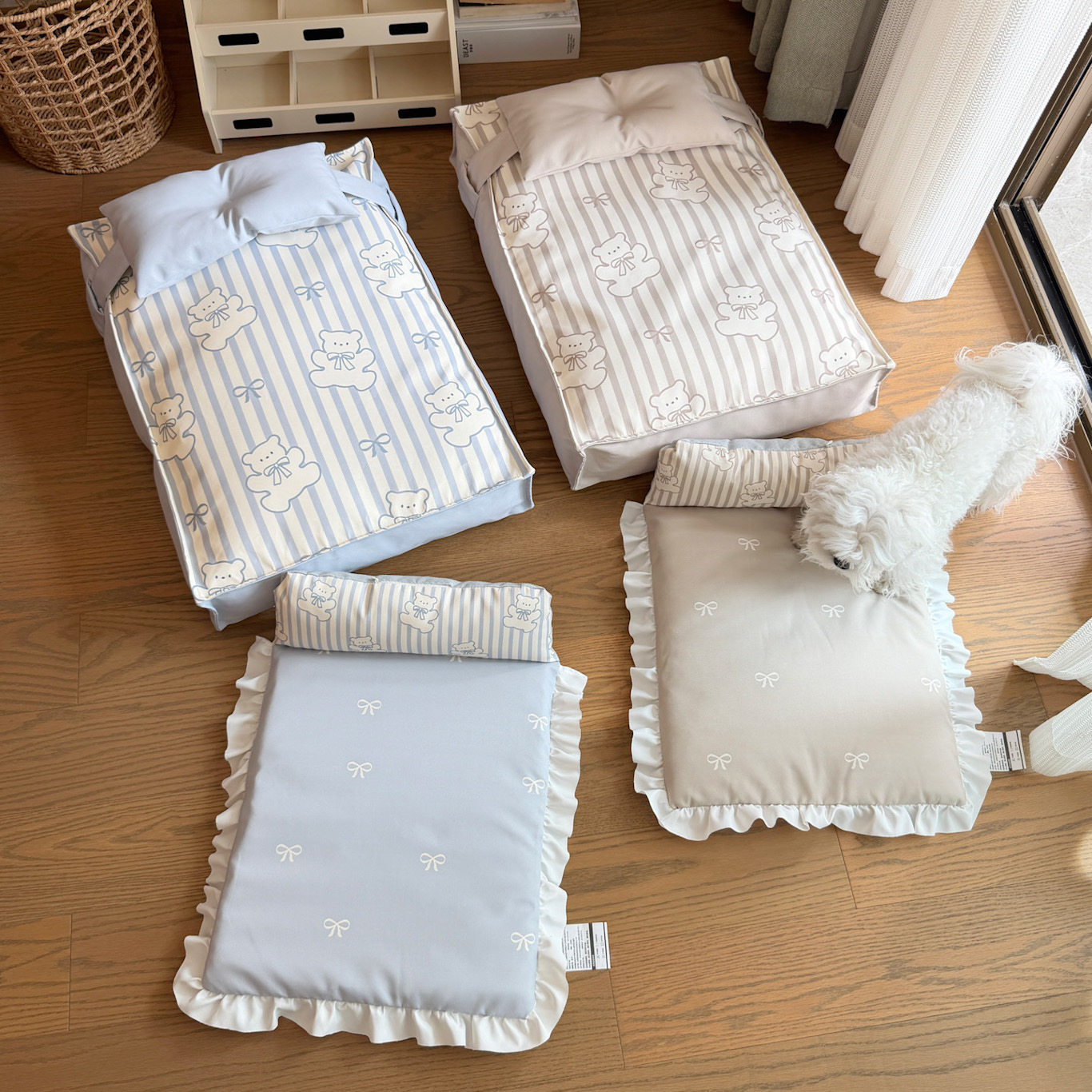 宠物窝四季通用狗窝猫窝狗床狗垫子全可拆洗夏季冰丝降温凉爽卡通