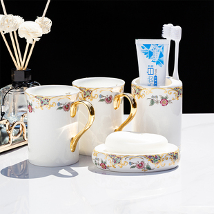 欧式 情缘卫浴自由搭配漱口杯牙刷杯刷牙杯牙具卫浴五件洗漱用品