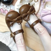 萝莉女鞋 四团许愿喵原创正品 低跟可爱蝴蝶结单鞋 lo鞋
