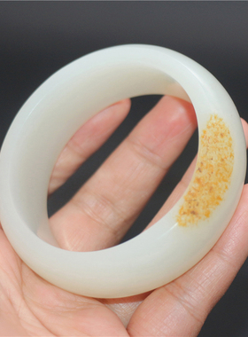 新疆和田羊脂玉白玉籽料手镯