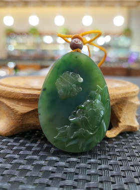 新疆和田碧玉籽料蝶恋花挂件吊坠观音佛宝宝锁平安扣财神ld04063