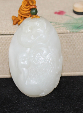 籽料把件小石头和田玉把件白玉