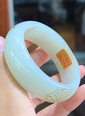 新疆和田白玉籽料手镯观音关公财神项链手链耳坠07023 7号保险箱W