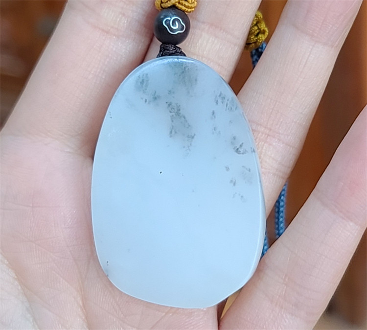 新疆和田青花籽料平安无事牌挂件吊坠 观音佛 宝宝锁  xx20037