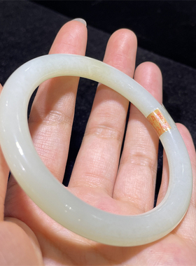 新疆和田白玉山料圆条手镯挂件宝宝锁平安无事牌弥勒佛ld07178