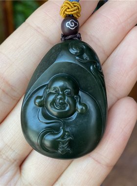 新疆和田碧玉籽料挂件吊坠手链项链平安扣手镯弥勒佛xx02068