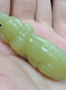 小石头和田玉黄玉小狗挂件