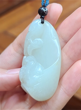 新疆和田白玉籽料莲花挂件平安无事牌项链摆件关公财神xx17067