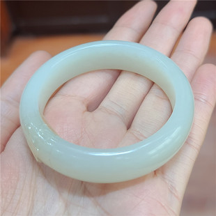 新疆和田白玉籽料宽条手镯 挂件吊坠xx 07141